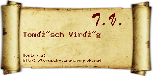 Tomásch Virág névjegykártya