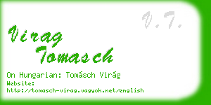 virag tomasch business card